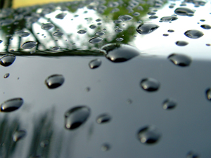 Water On car Wax
